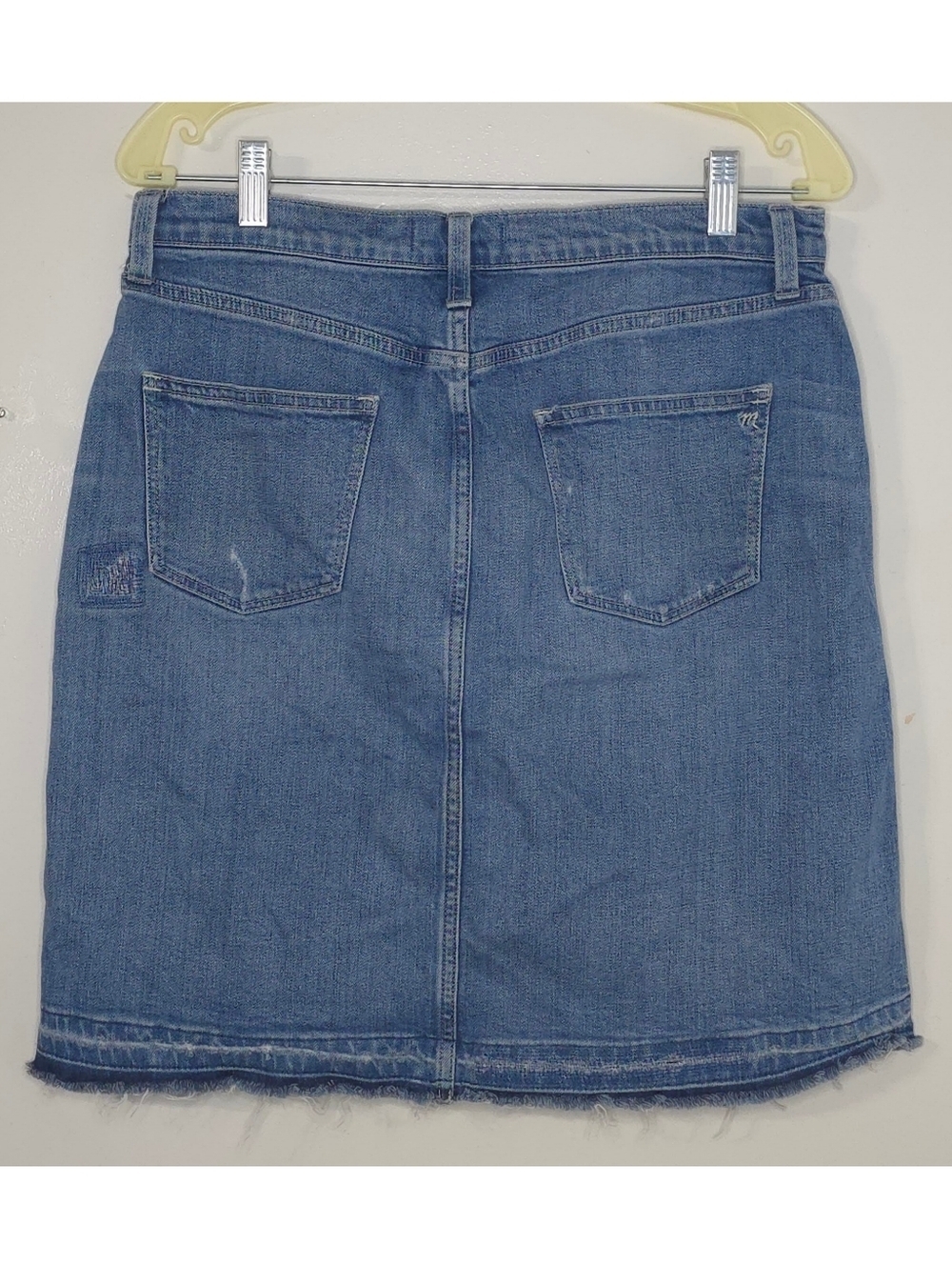 MADEWELL Distressed Casual Utility Denim Mini Skirt, Released Hem Size 29 - Picture 4 of 16